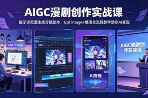 （18482期）AIGC漫剧创作实战课-更新5月16，提示词批量生成分镜剧本，Gpt image+维洛全流程教学助你AI变现-麦资源网