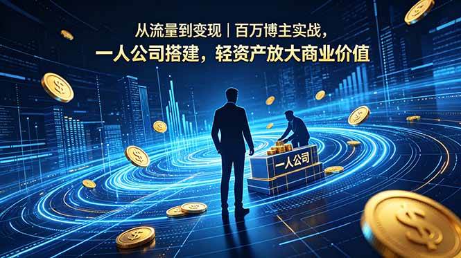 图片[1]-（18645期）从流量到变现｜百万博主实战，一人公司搭建，轻资产放大商业价值