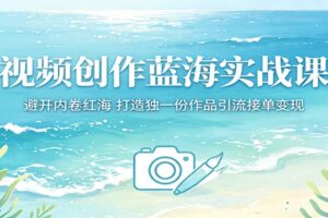 视频创作蓝海实战课：避开内卷红海，打造独一份作品引流接单变现-麦资源网