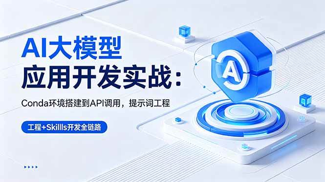 图片[1]-（18518期）AI 大模型应用开发实战：Conda环境搭建到API调用，提示词工程+Skills开发全链路