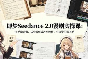 即梦Seedance 2.0漫剧实操课：有手就能做，从小说到成片全教程，小白零门槛上手-麦资源网