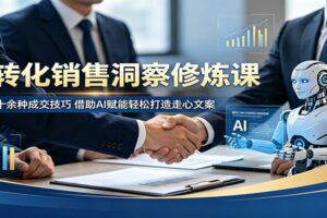 高转化销售洞察修炼课：吃透二十余种成交技巧，借助AI赋能轻松打造走心文案-麦资源网