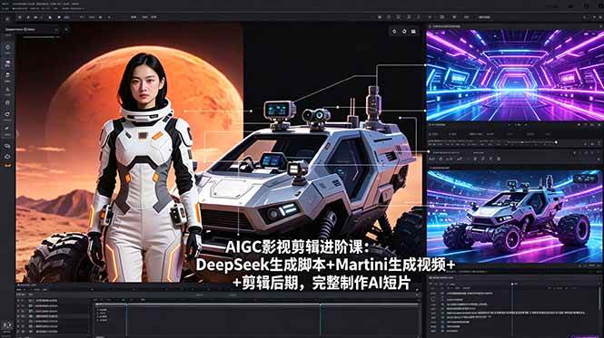 图片[1]-（18475期）AIGC影视剪辑进阶课：DeepSeek生成脚本+Martini生成视频+剪辑后期，完整制作AI短片