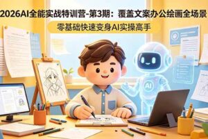 （18572期）2026AI全能实战特训营-第3期：覆盖文案办公绘画全场景 零基础快速变身AI实操高手-麦资源网