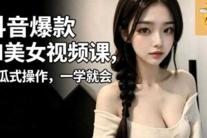 抖音爆款AI美女视频课，傻瓜式操作，一学就会，1个小就能上手-麦资源网