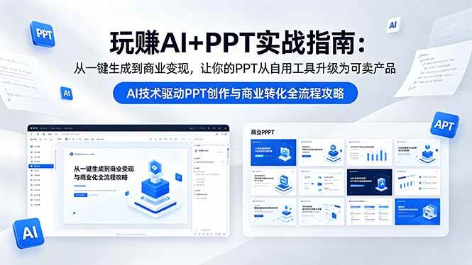 图片[1]-（18448期）玩赚AI+PPT实战指南-更新5月13：从一键生成到商业变现，让你的PPT从自用工具升级为可卖产品
