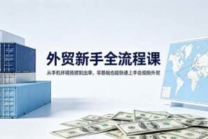（18481期）外贸新手全流程课：从手机环境搭建到出单，零基础也能快速上手合规做外贸-麦资源网