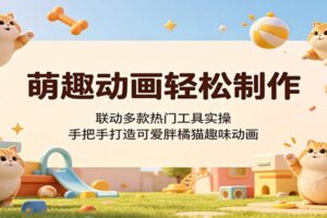 萌趣动画轻松制作，联动多款热门工具实操，手把手打造可爱胖橘猫趣味动画-麦资源网