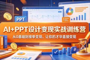 AI+PPT设计变现实战训练营，从0基础到接单变现，让你的才华直接变现-麦资源网