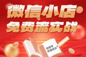 微信小店免费流实战，有货源无货源双模式，从开店到爆单全实操课，小白也能月入1W+-麦资源网