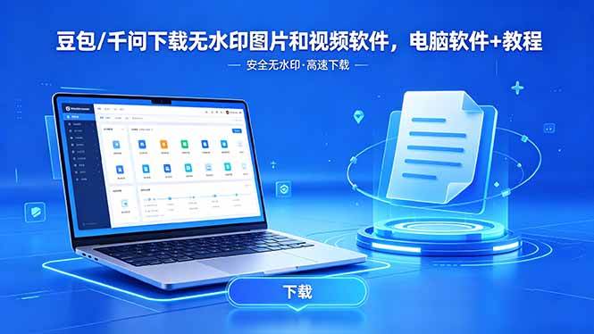 图片[1]-（18456期）豆包/千问下载无水印图片和视频软件，电脑软件+教程