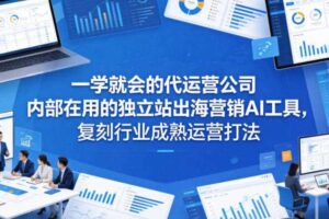 一学就会的代运营公司内部在用的独立站出海营销AI工具，复刻行业成熟运营打法-麦资源网