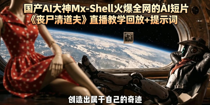 国产AI大神Mx-Shell火爆*的AI短片《丧尸清道夫》直播教学回放+提示词