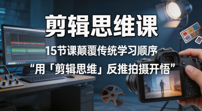 剪辑思维课，15节课*传统学习顺序用「剪辑思维」反推拍摄开悟