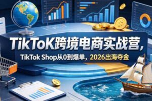 TikToK跨境电商实战营，TikTok Shop从0到爆单，2026出海夺金-麦资源网