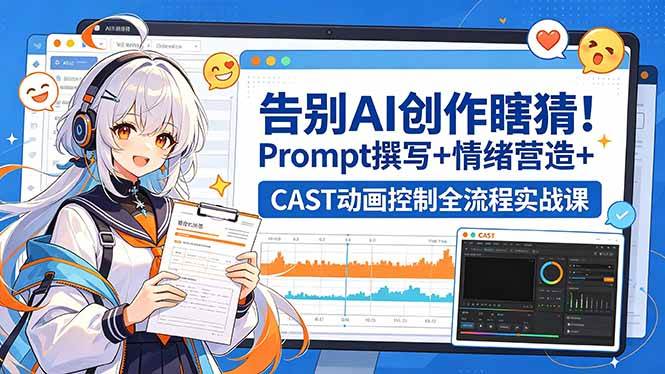 图片[1]-（18473期）告别AI创作瞎猜！Prompt撰写+情绪营造+CAST动画控制全流程实战课