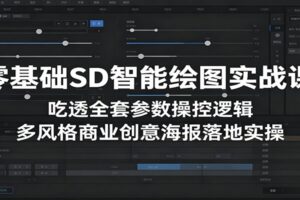 零基础SD智能绘图实战课：吃透全套参数操控逻辑，多风格商业创意海报落地实操-麦资源网