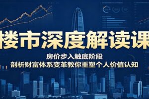 楼市深度解读课：房价步入触底阶段，剖析财富体系变革教你重塑个人价值认知-麦资源网