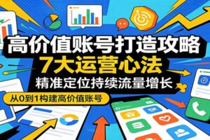 高价值账号打造攻略：7大运营心法，精准定位持续流量增长-麦资源网