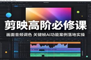 剪映高阶必修课：画面音频调色，关键帧AI功能案例落地实操-麦资源网