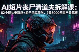 （18649期）AI短片《丧尸清道夫》拆解课：82个镜头电影感+原子朋克美学，7天3000元国产天花板-麦资源网
