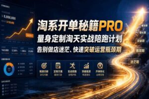 淘系开单秘籍PRO,量身定制淘天实战陪跑计划,告别做店迷茫、快速突破运营瓶颈期(2026年6月22日)-麦资源网