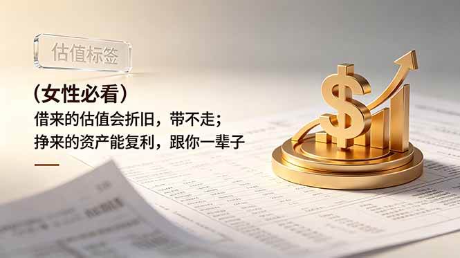 图片[1]-（19043期）付费文章：（女性必看）借来的估值会折旧，带不走；挣来的资产能复利，跟你一辈子