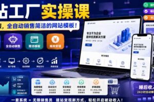 网站工厂实操课，无需客服，网站模板自动赚钱！【原创双语字幕】-麦资源网