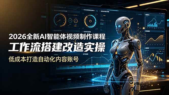 图片[1]-（19127期）2026全新AI Codex智能体视频制作课程，工作流搭建改造实操，低成本打造自动化内容账号