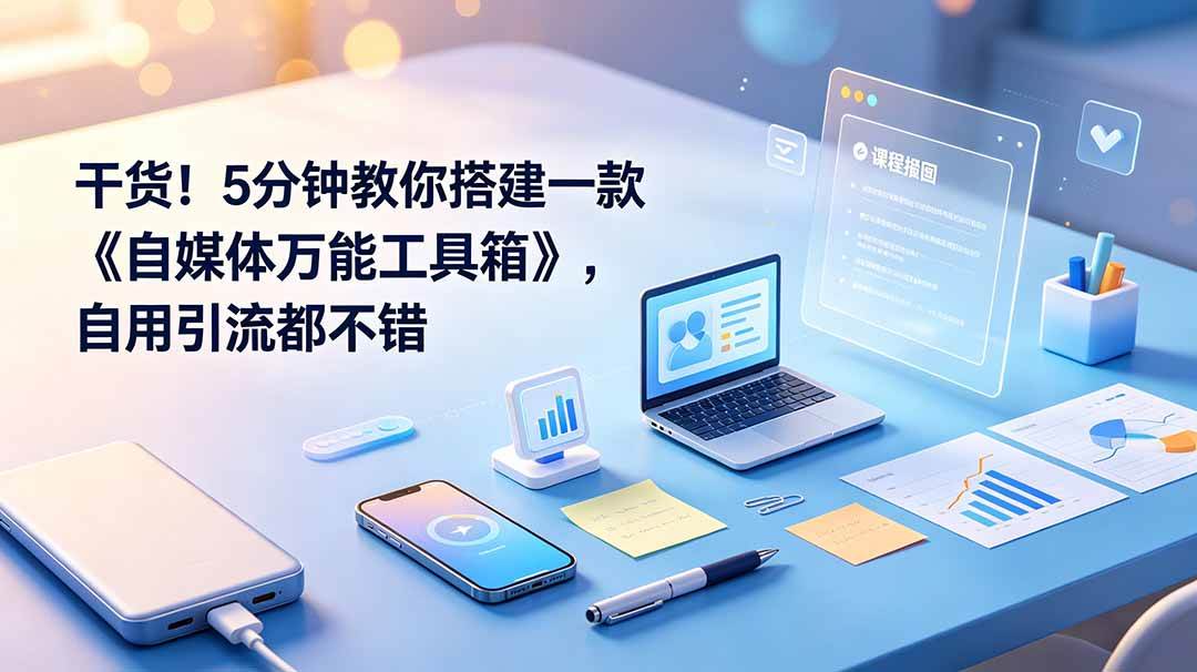 图片[1]-（19064期）干货！5分钟教你搭建一款《自媒体万能工具箱》，自用引流都不错