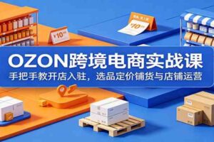 OZON跨境电商实战课:手把手教开店入驻,选品定价铺货与店铺运营-麦资源网