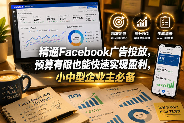 精通Facebook广告投放，预算有限也能快速实现盈利，小中型企业主*【原创双语字幕】