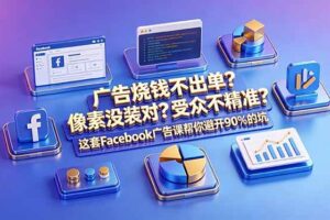 （18850期）广告烧钱不出单？像素没装对？受众不精准？这套Facebook广告课帮你避开90%的坑-原创双语字幕-麦资源网
