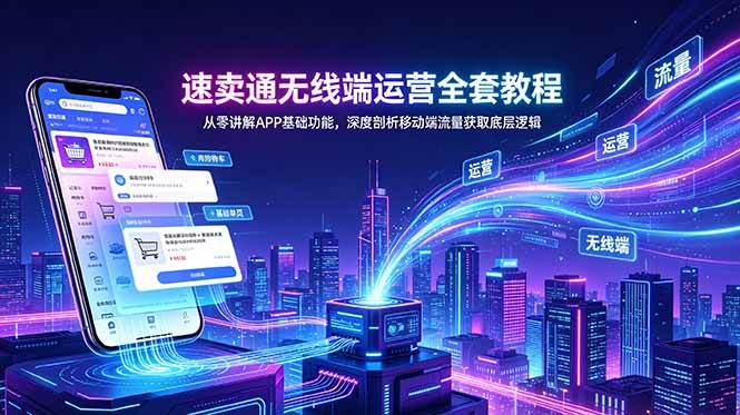 图片[1]-（18904期）速卖通无线端运营全套教程，从零讲解APP基础功能，深度剖析移动端流量获取底层逻辑