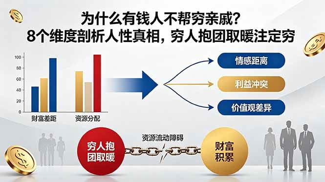 图片[1]-（18932期）付费文章：为什么有钱人不帮穷亲戚？8个维度剖析人性真相，穷人抱团取暖注定穷
