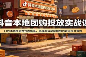 抖音本地团购投放实战课：门店本地推完整投流体系，低成本撬动同城到店客流提升营收-麦资源网
