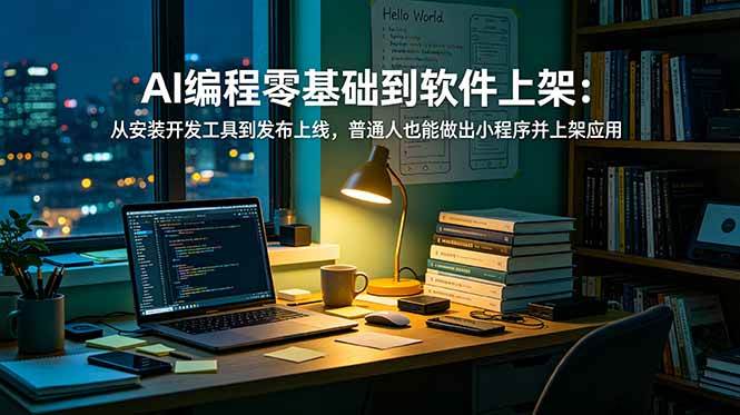 图片[1]-（19109期）AI编程零基础到软件上架：从安装开发工具到发布上线，普通人也能做出小程序并上架应用商店