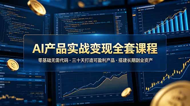 图片[1]-（19074期）AI产品实战变现全套课程，零基础无需代码，三十天打造可盈利产品搭建长期副业资产