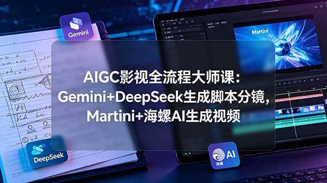 图片[1]-（19008期）AIGC影视全流程大师课：Gemini+DeepSeek生成脚本分镜，Martini+海螺AI生成视频
