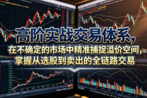 高阶实战交易体系,在不确定的市场中精准捕捉溢价空间,掌握从选股到卖出的全链路交易心法(更新6月)-麦资源网