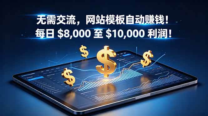 图片[1]-（18854期）无需交流，网站模板自动赚钱！每日 $8,000 至 $10,000 利润！【原创双语字幕】