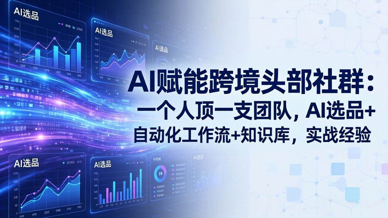 图片[1]-（19110期）AI赋能跨境头部社群-更新6月：一个人顶一支团队，AI选品+自动化工作流+知识库，实战经验