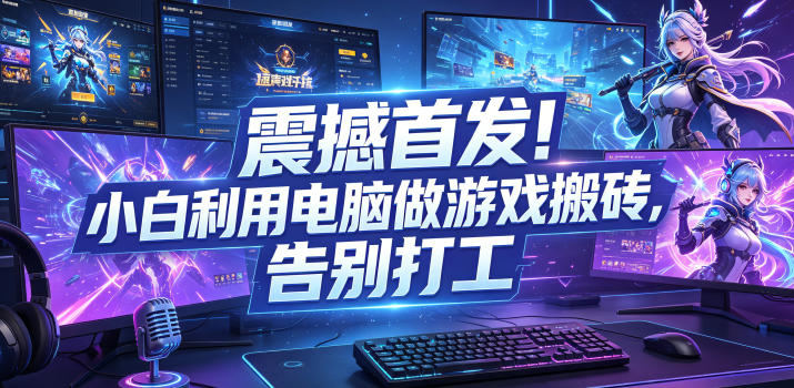 震撼*！小白利用电脑做游戏搬砖，告别打工【揭秘】