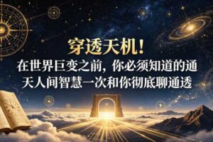 付费文章：穿透天机！在世界巨变之前，你必须知道的通天人间智慧一次和你彻底聊通透-麦资源网