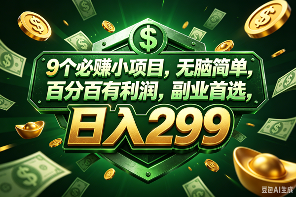 图片[1]-（18712期）9个必赚的小项目，百分百赚，无脑简单，副业首选，日入199+