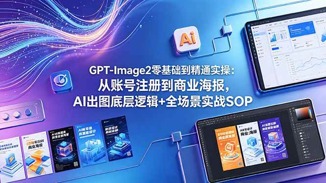 图片[1]-（18835期）GPT-Image2零基础到精通实操：从账号注册到商业海报，AI出图底层逻辑+全场景实战SOP