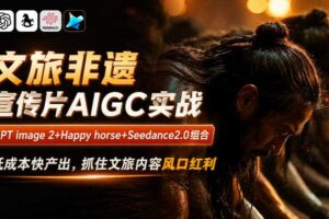 文旅非遗宣传片AIGC实战，GPT image 2+Happy horse+Seedance2.0组合，低成本快产出，抓住文旅内容风口红利-麦资源网