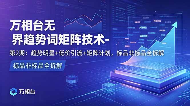 图片[1]-（18861期）万相台无界趋势词矩阵技术-第2期：趋势明星+低价引流+矩阵计划，标品非标品全拆解