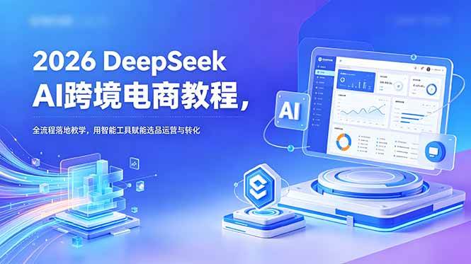 图片[1]-（18783期）2026 DeepSeek AI跨境电商教程，全流程落地教学，用智能工具赋能选品运营与转化