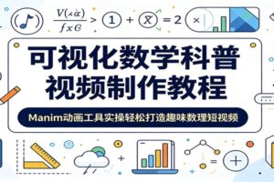 可视化数学科普视频制作教程：Manim动画工具实操轻松打造趣味数理短视频-麦资源网